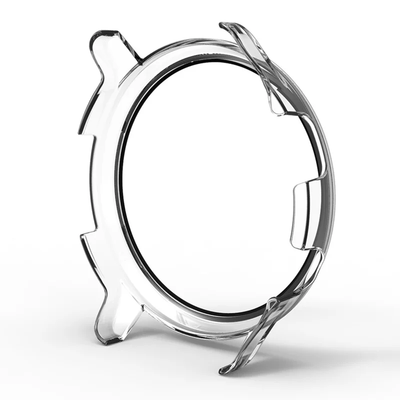 For Mibro Lite 2 Hard PC Bumper Case with Tempered Glass Screen Film Watch Case Cover - Transparent