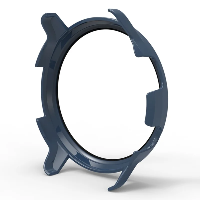 For Mibro Lite 2 Hard PC Bumper Case with Tempered Glass Screen Film Watch Case Cover - Midnight Blue