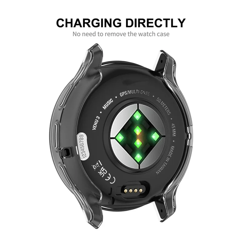 ENKAY HAT PRINCE For Garmin Venu 3 Transparent TPU Cover Anti-scratch Watch Case