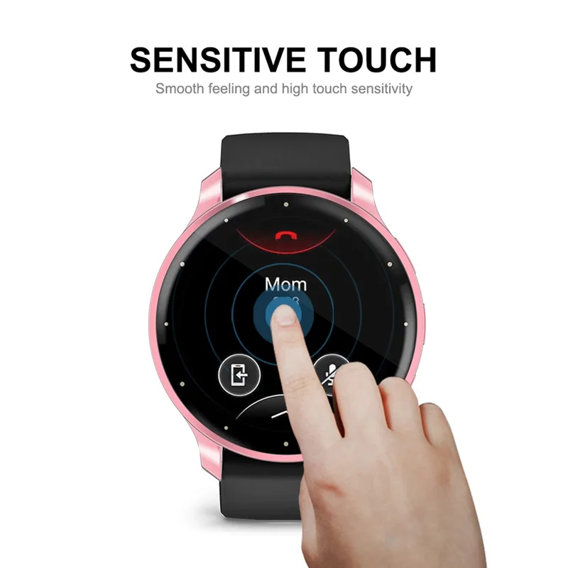 ENKAY HAT PRINCE For Garmin Venu 3 Electroplating Full Cover Watch Case TPU Frame with Screen Film - Pink