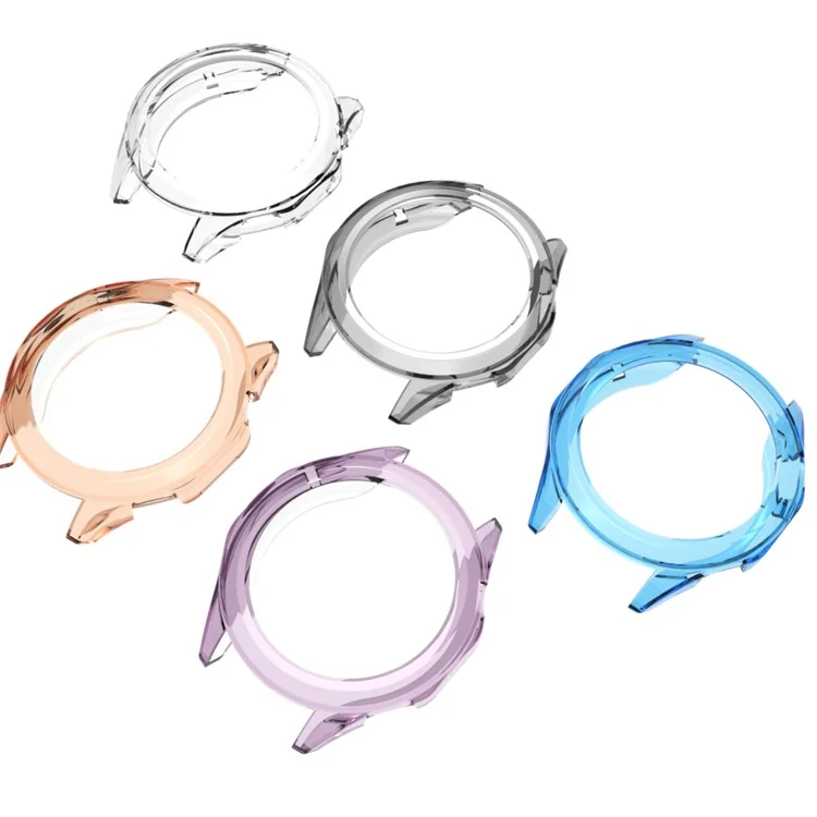 Para Huawei Watch GT 4 46mm Estrutura de Proteção TPU Vazado Anti-queda Caixa de Relógio - Laranja Transparente
