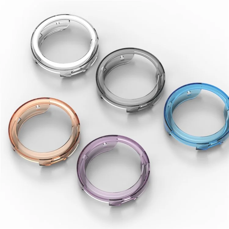 Pour Huawei Watch GT 4 41 mm Boîtier de Montre Ajouré Cadre de Protection en TPU - Orange Transparent