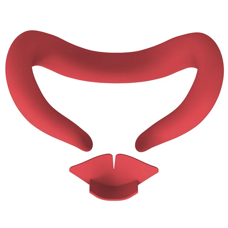 Máscara para os olhos de silicone à prova de poeira para Meta Quest3 VR com suporte para o nariz - Vermelho