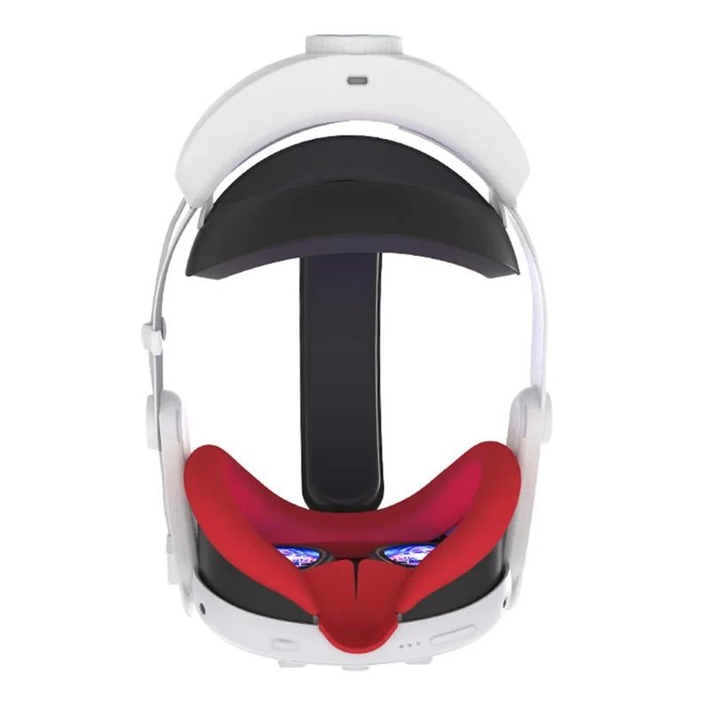 For Meta Quest3 VR Eye Mask Silicone Dust-proof Protective Cover with Nose Support - Black