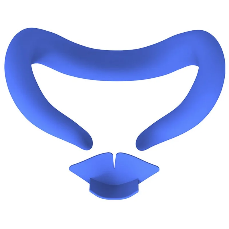 For Meta Quest3 VR Eye Mask Silicone Dust-proof Protective Cover with Nose Support - Blue