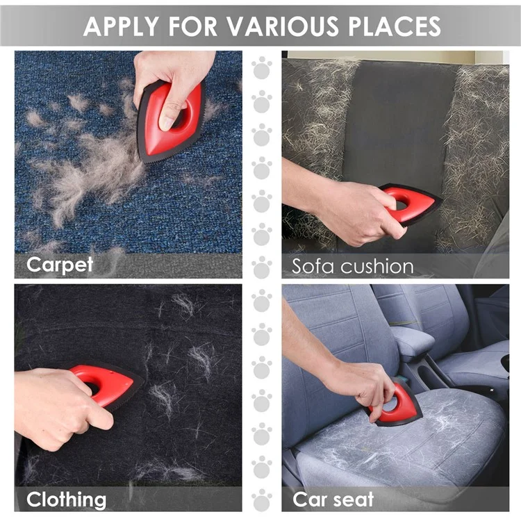 Removedor de Pelos de Animais de Estimação Portátil Escova de Limpeza de Carpetes e Tecidos para Cães e Gatos - Verde Escuro