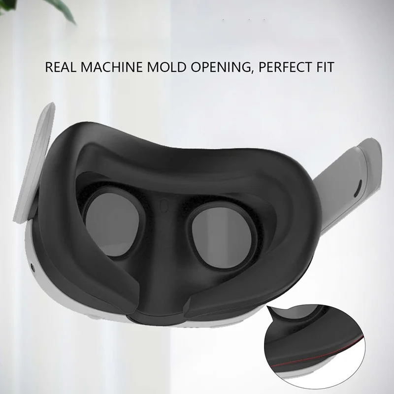 For Meta Quest 3 VR Headset Eye Mask Soft Silicone Anti-sweat Protective Cover - Grey