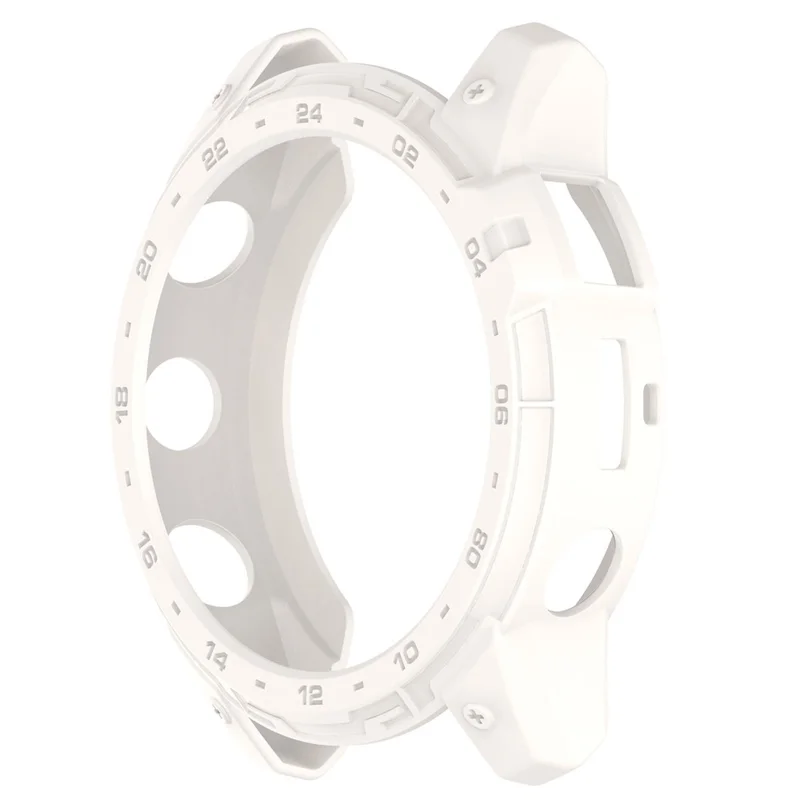 For Garmin Tactix 7 AMOLED Edition Watch Case Hollow TPU Frame with Dial Plate - Ivory White