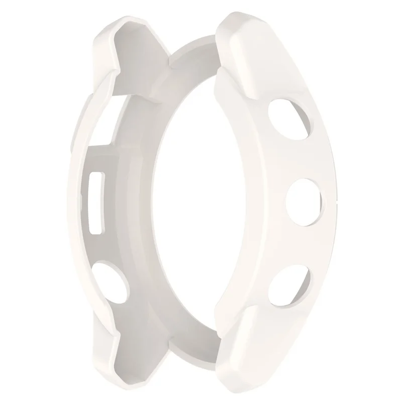 For Garmin Tactix 7 AMOLED Edition Watch Case Hollow TPU Frame with Dial Plate - Ivory White
