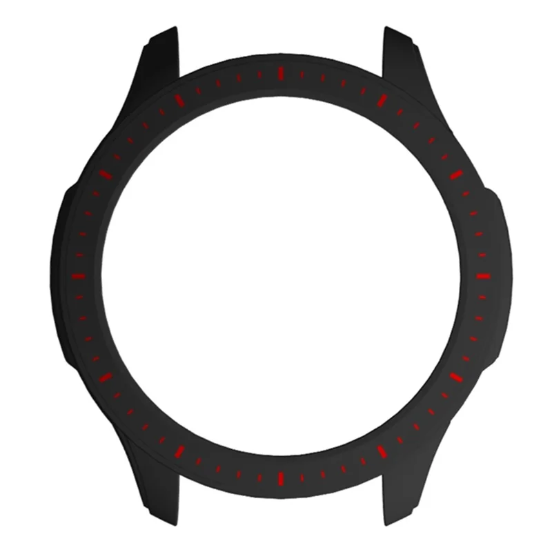 For Huami Amazfit Balance Hard PC Hollow Watch Case Protective Watch Cover - Black+Red