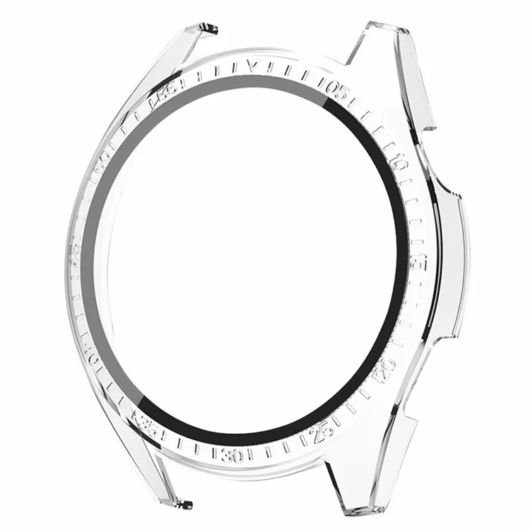 Carcasa para reloj Aigo GT8 Smart Watch PC Frame Protective Cover con película protectora de pantalla de vidrio templado - Transparente
