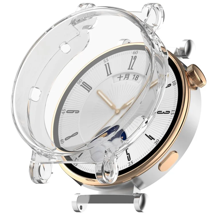 For Huawei Watch GT 4 41mm Watch Case Full Coverage TPU Protective Cover - Transparent