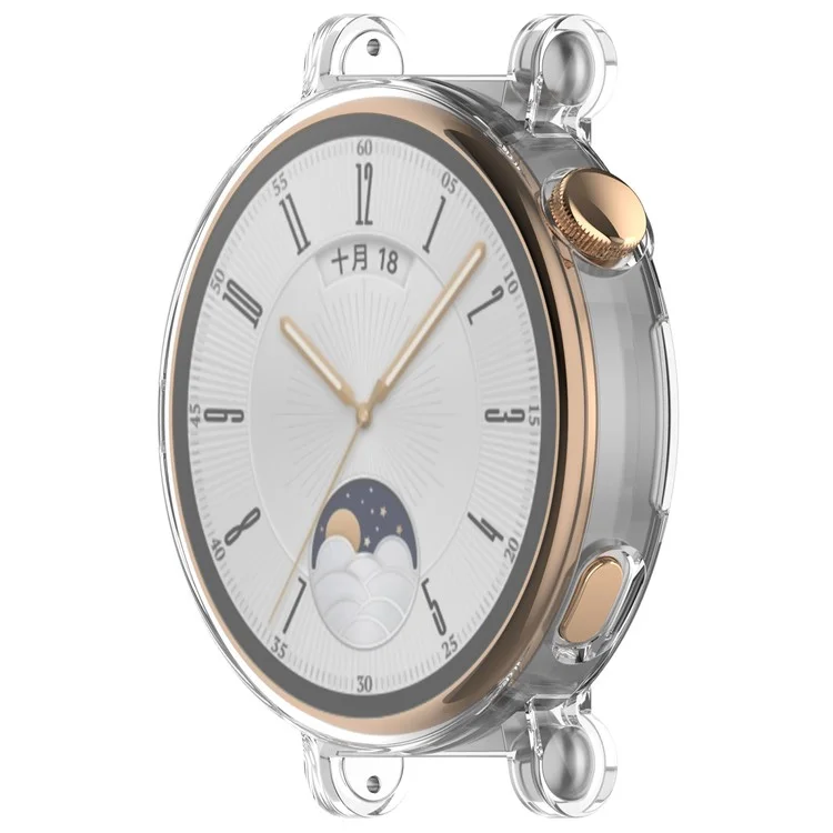 For Huawei Watch GT 4 41mm Watch Case Full Coverage TPU Protective Cover - Transparent