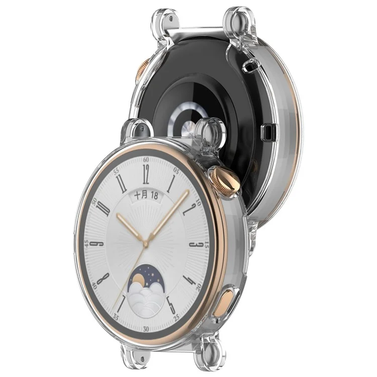 For Huawei Watch GT 4 41mm Watch Case Full Coverage TPU Protective Cover - Transparent