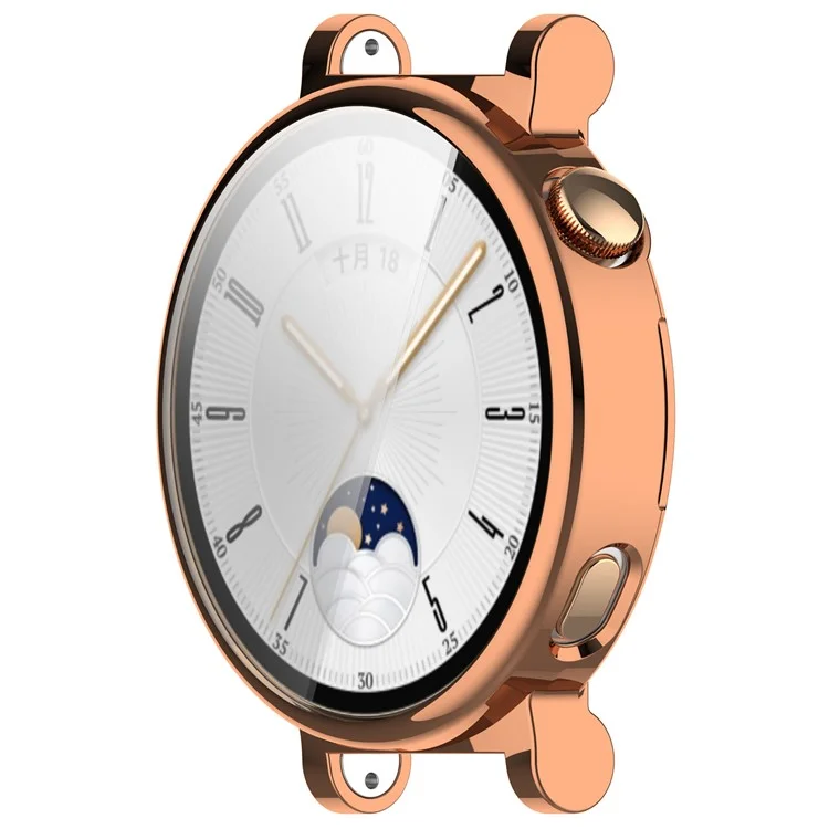 Para Huawei Watch GT 4 41mm Funda de Reloj TPU Protección Completa Cubierta de Reloj Enchapado - Oro Rosa