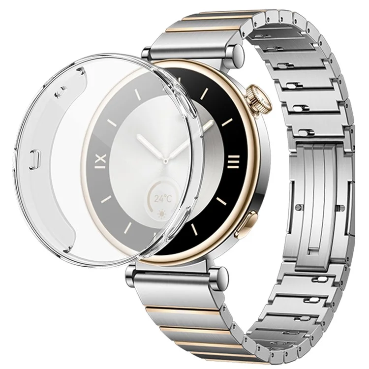 Per Huawei Watch GT 4 41mm TPU Watch Case Full Protection Anti-scratch Watch Protector - Bianco Trasparente