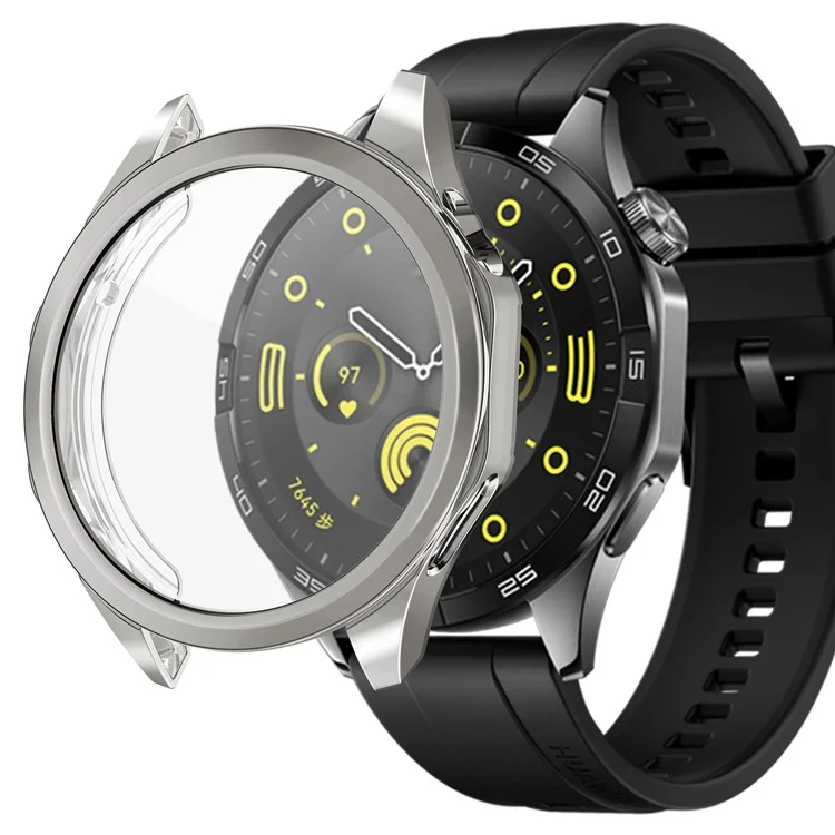 Pour Huawei Watch GT 4 46 mm Boîtier de Montre Étui de Protection en TPU Résistant aux Rayures Plaqué - Gris