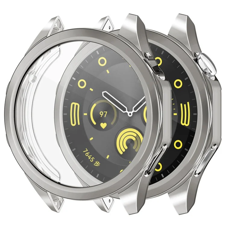 Pour Huawei Watch GT 4 46 mm Boîtier de Montre Étui de Protection en TPU Résistant aux Rayures Plaqué - Gris