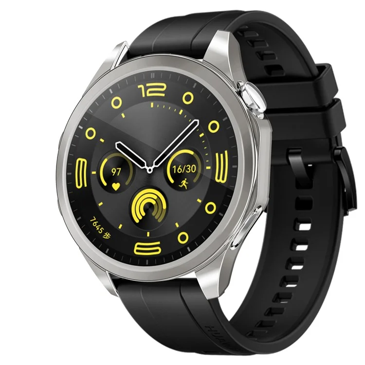 Pour Huawei Watch GT 4 46 mm Boîtier de Montre Étui de Protection en TPU Résistant aux Rayures Plaqué - Gris