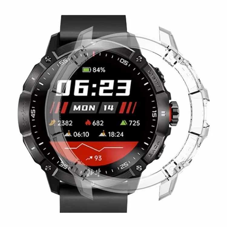 Para Syntime 2 / 2 Pro Hard PC Case Half Coverage Watch Frame Cover - Transparente