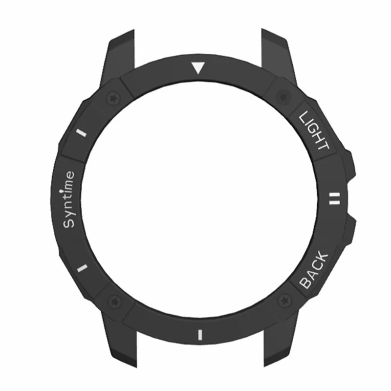 For Syntime 2 / 2 Pro Hard PC Watch Case Hollowed-out Anti-scratch Frame Cover - Black+White