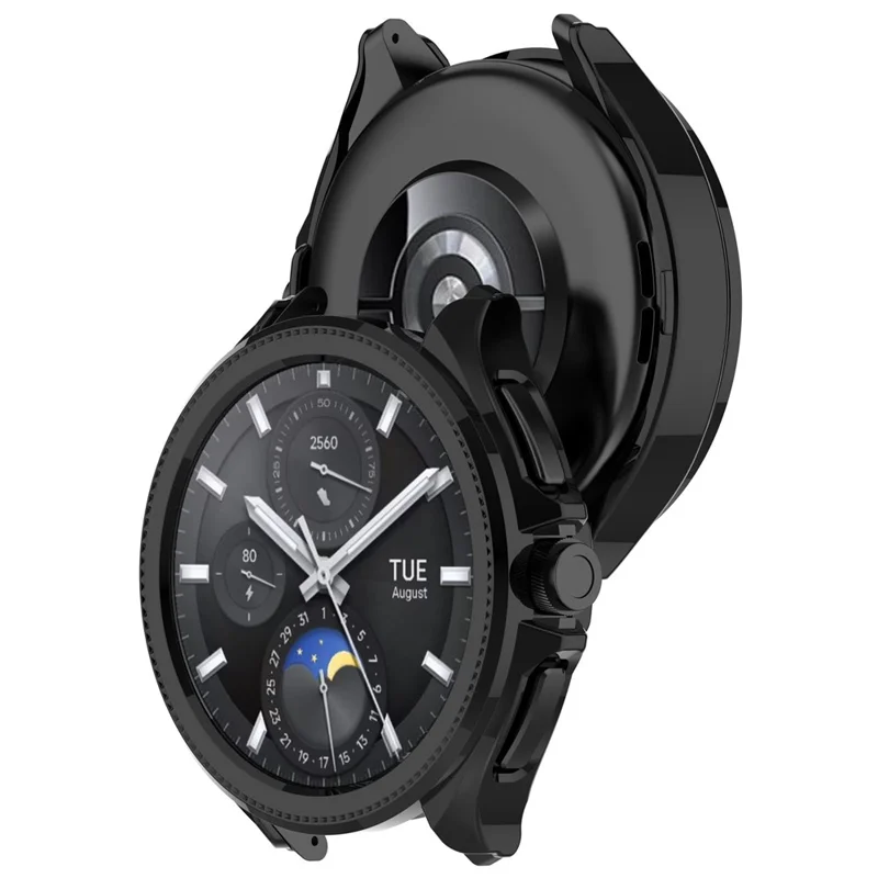 Para Xiaomi Watch 2 Pro Protective Frame Hard PC Hollowed-out Watch Cover - Black
