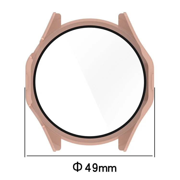 Montre For Honor Watch 4 Pro Étui de protection en PC avec film de protection d'écran en verre trempé - Rose