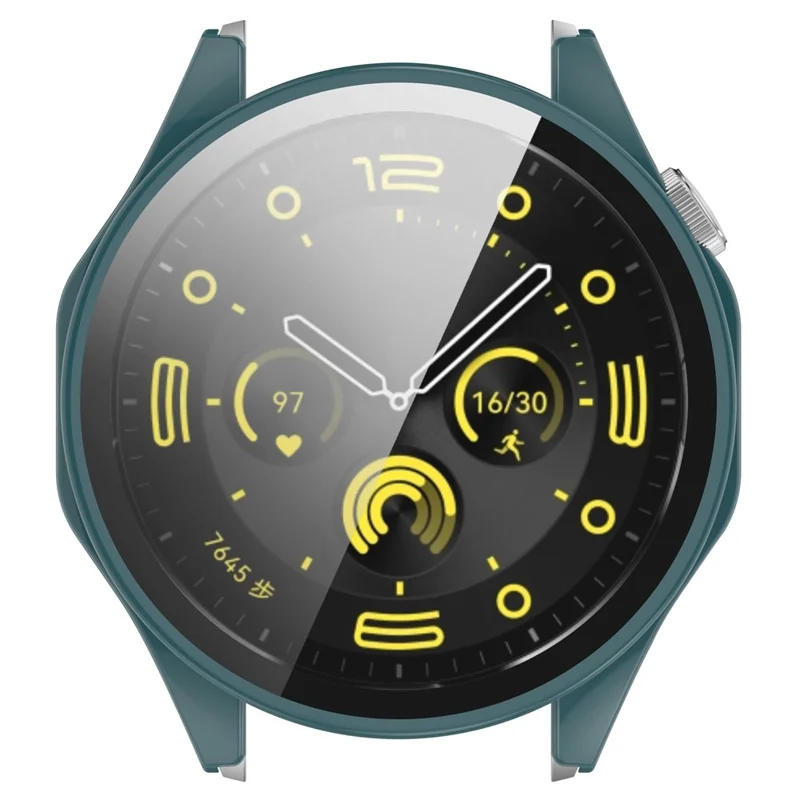 For Honor Watch 4 Pro Watch Case PC Full Coverage Protective Cover with Tempered Glass Screen Film - Green