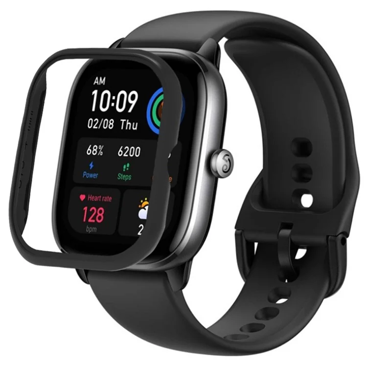 Para Huami Amazfit GTS 4 Mini Watch Protector de marco PC resistente a los arañazos - Negro