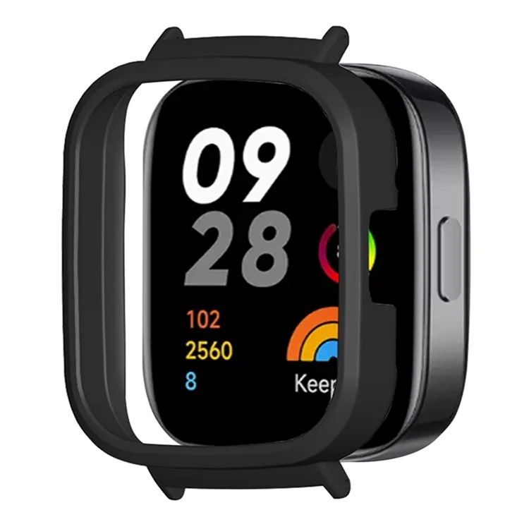 Para Xiaomi Redmi Watch 3 Carcasa Protectora de PC Duro Marco Bumper - Negro