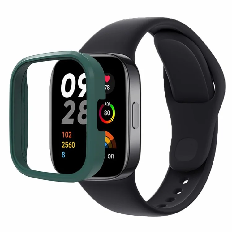 Para Xiaomi Redmi Watch 3 Caja de Reloj Protectora de Media Cubierta - Verde Medianoche