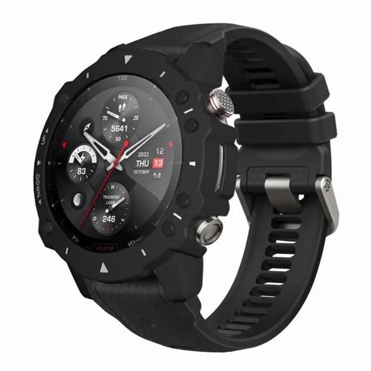 Pour Huami Amazfit Falcon Watch Case Anti-drop Hard PC Watch Frame Protective Shell - Noir+Blanc