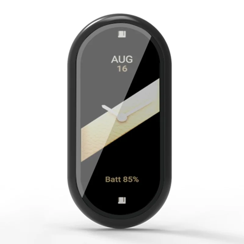 For Xiaomi Smart Band 8 / Band 8 NFC Protective Case Full Cover PC Watch Cover with Screen Protector - Black