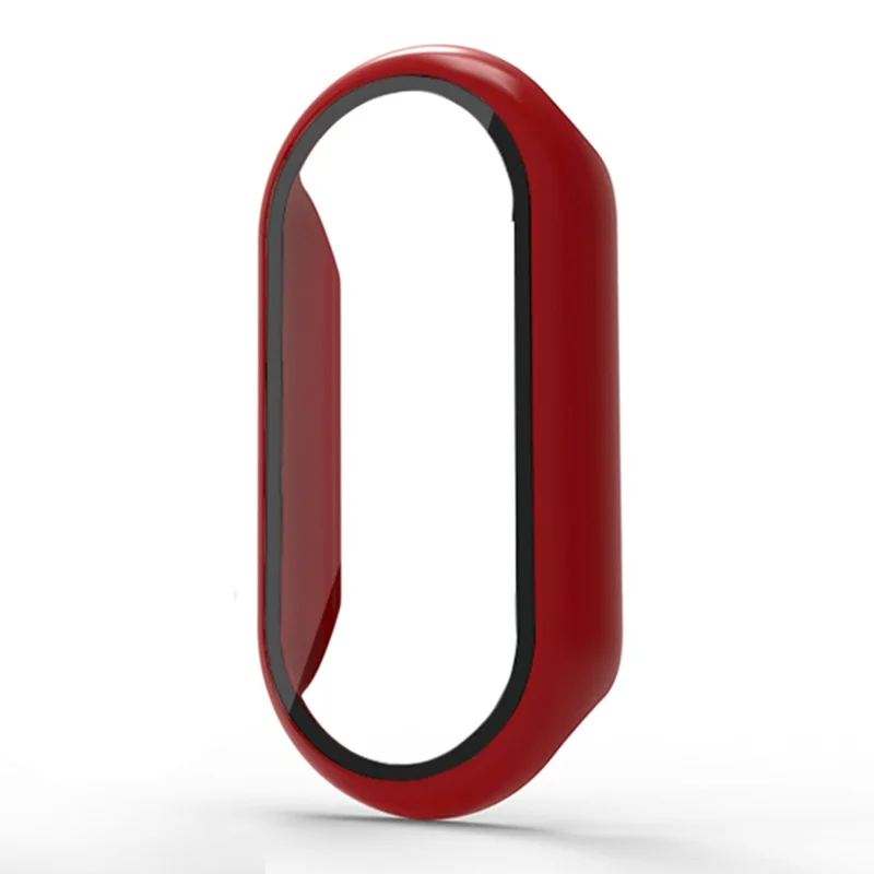 For Xiaomi Smart Band 8 / Band 8 NFC Protective Case Full Cover PC Watch Cover with Screen Protector - Red