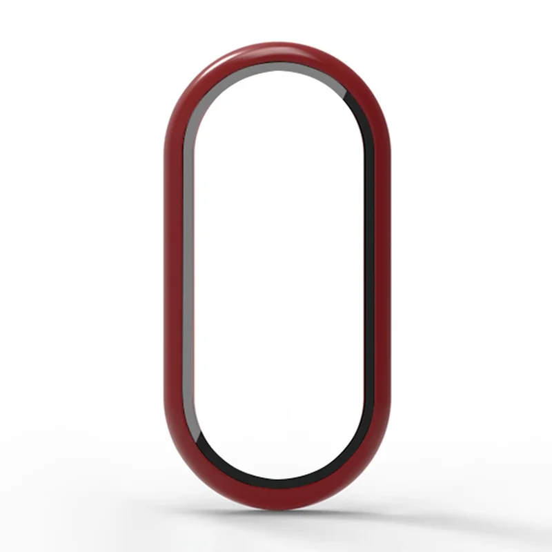 For Xiaomi Smart Band 8 / Band 8 NFC Protective Case Full Cover PC Watch Cover with Screen Protector - Red