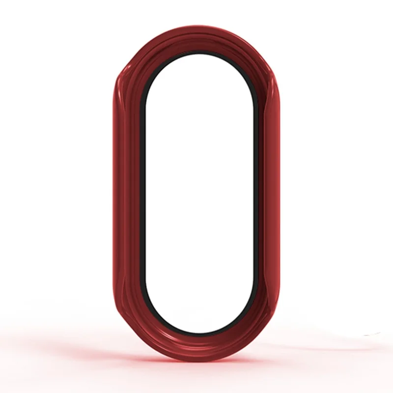 For Xiaomi Smart Band 8 / Band 8 NFC Protective Case Full Cover PC Watch Cover with Screen Protector - Red