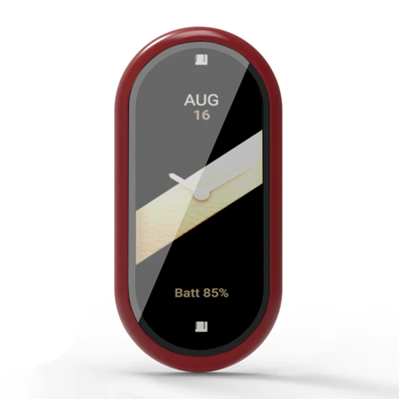 For Xiaomi Smart Band 8 / Band 8 NFC Protective Case Full Cover PC Watch Cover with Screen Protector - Red