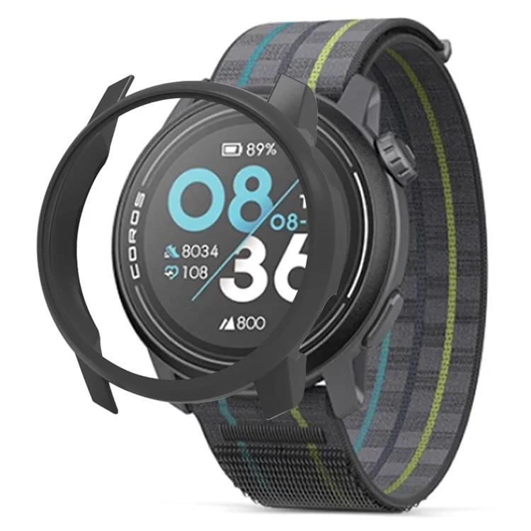 Para Coros Pace 3 Watch Protective Cover Hard PC Half-Cover Drop-resistant Frame - Negro