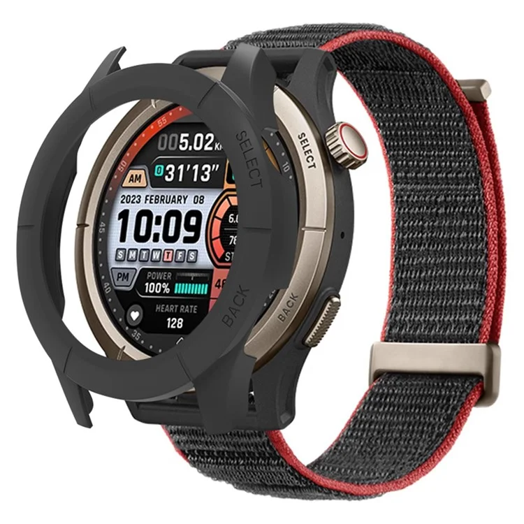 For Huami Amazfit Cheetah Pro Frame PC Cover Watch Protector - Black