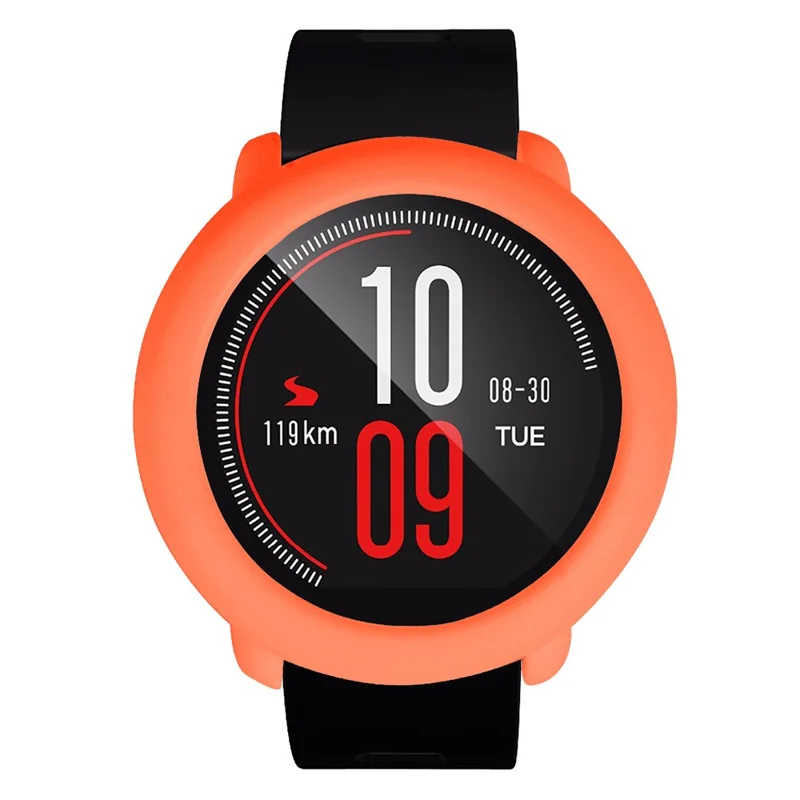 For Huami Amazfit Pace Silicone Protective Frame Soft Anti-Scratch Watch Cover - Orange