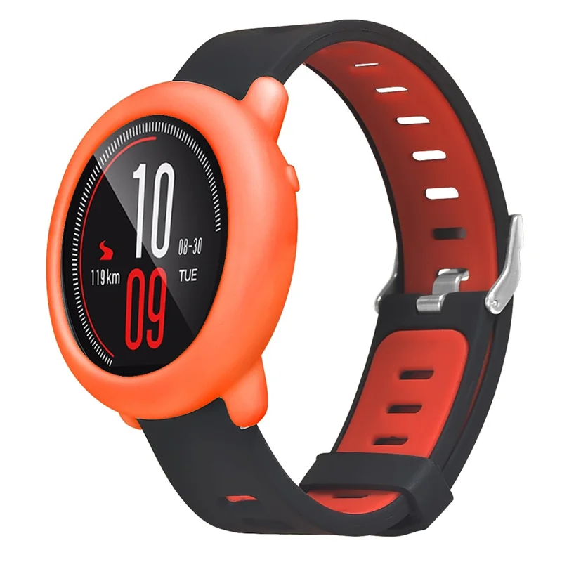 For Huami Amazfit Pace Silicone Protective Frame Soft Anti-Scratch Watch Cover - Orange