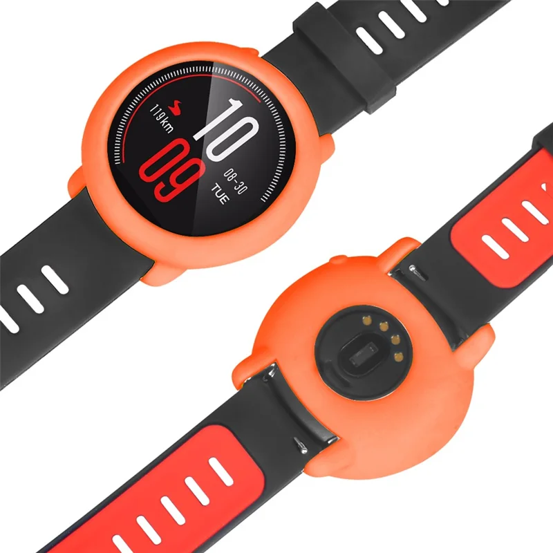 For Huami Amazfit Pace Silicone Protective Frame Soft Anti-Scratch Watch Cover - Orange