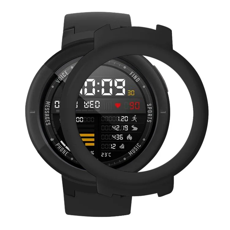 Per Huami Amazfit Verge / Verge Lite Hard PC Frame Protective Bumper Shell Case - Nero