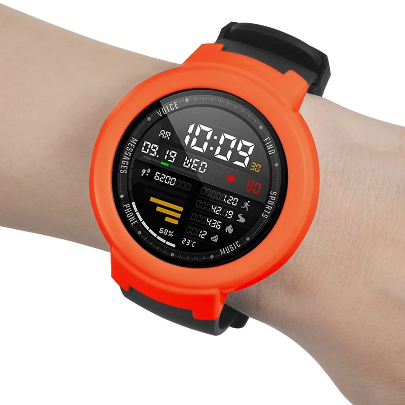 For Huami Amazfit Verge / Verge Lite Hard PC Frame Protective Bumper Shell Case - Orange