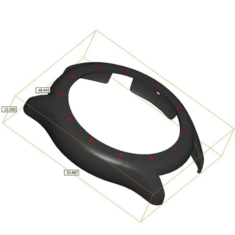 For Huami Amazfit GTR 3 / GTR 3 Pro Watch Case Hollow Hard PC Shockproof Cover Frame - Red