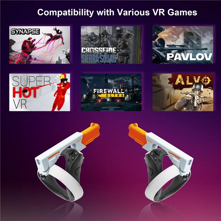 DEVASO kompatibel mit Sony PS VR2 Pistolengrifftasche Gun Stock VR Headset Zubehör