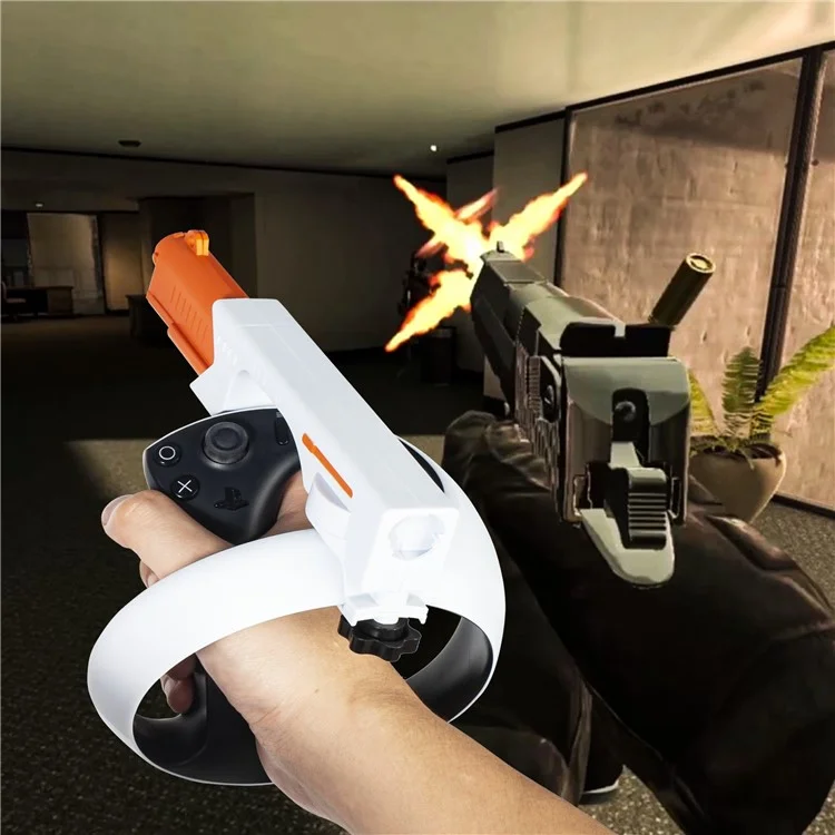 DEVASO kompatibel mit Sony PS VR2 Pistolengrifftasche Gun Stock VR Headset Zubehör