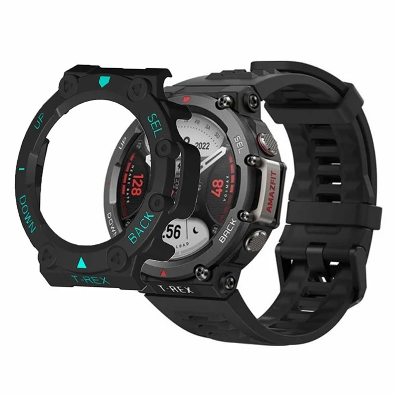 For Huami Amazfit T-Rex 2 Watch Case Cover Quick Release Hard PC Watch Protective Case - Black / Blue