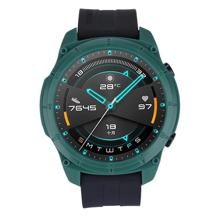 Per Huawei Watch GT 2 46mm Custodia Protettiva Guscio Morbido TPU Copertura Custodia - Verde Mezzanotte