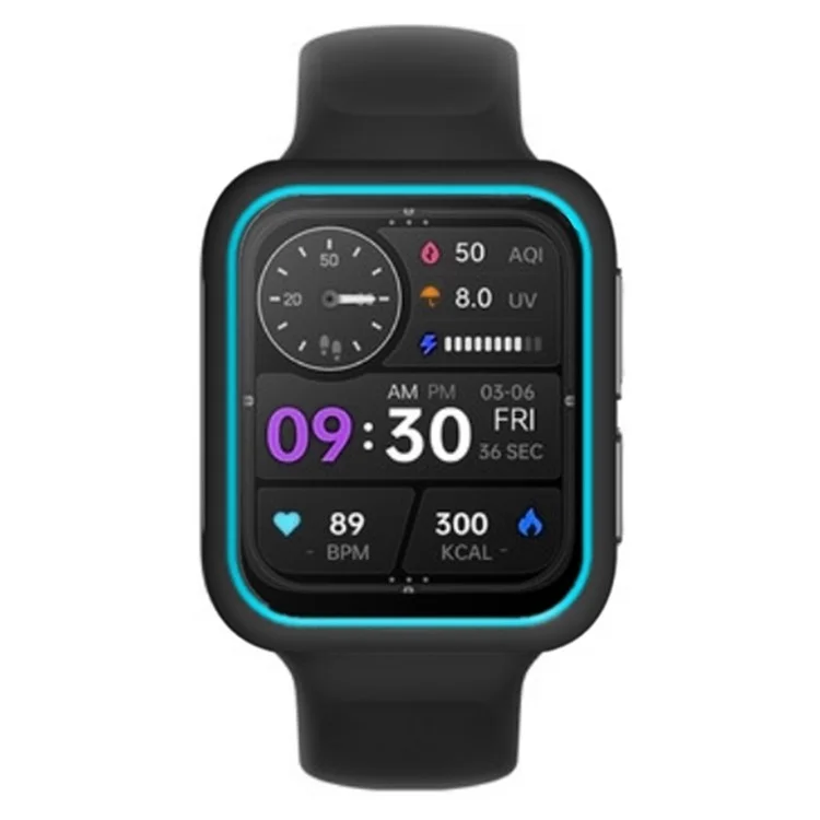 For Oppo Watch 2 46mm / Watch 46mm TPU Protective Case Watch Bumper Shell - Black+Blue